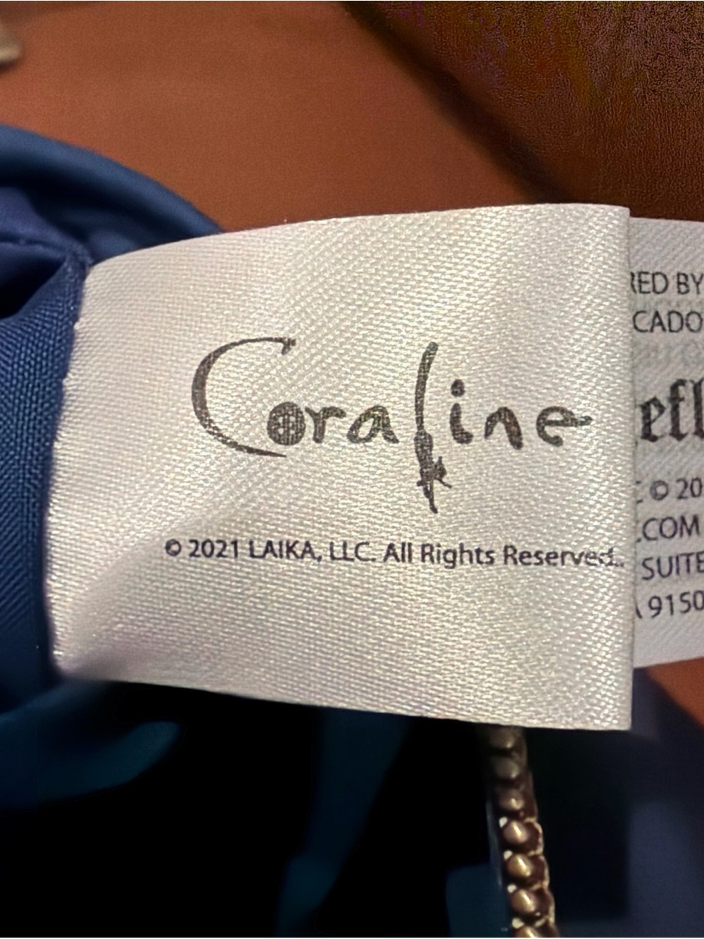 Loungefly Navy Coraline Crossbody with Blue Hair Artwork - Picture 8 of 9